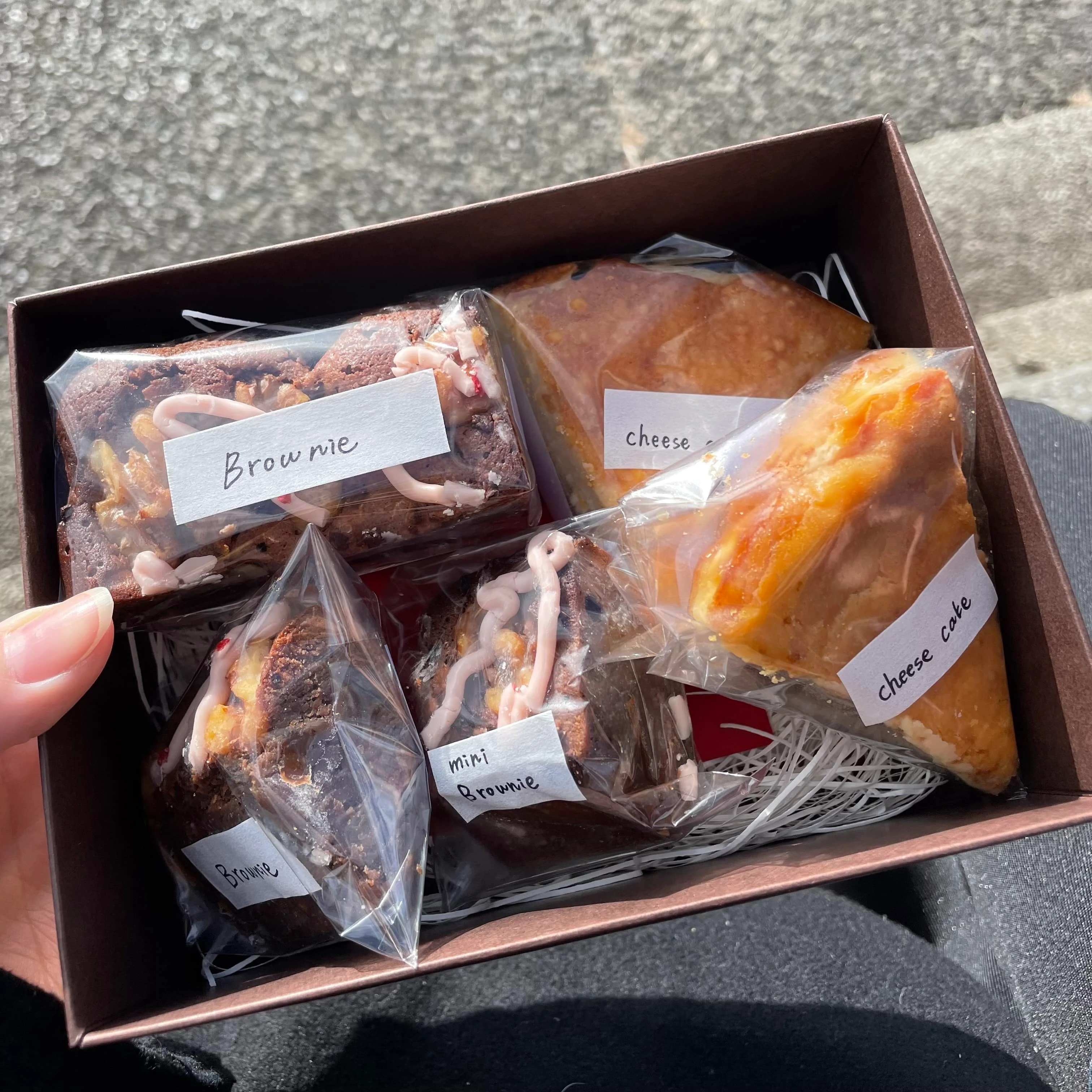 透明袋を使ったカフェ風バレンタインラッピング