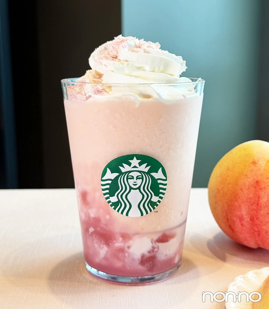 スタバ新作 桜 咲くよ 白桃 フラペチーノ