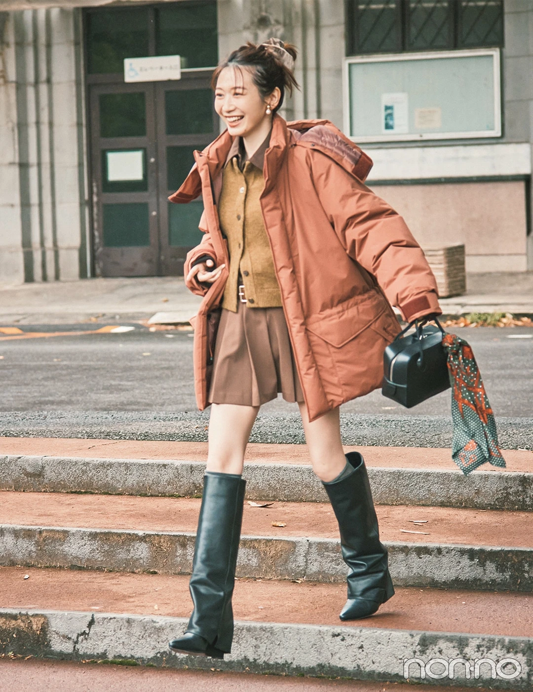 【non-no web】岡本夏美が着こなす大学生の毎日コーデ