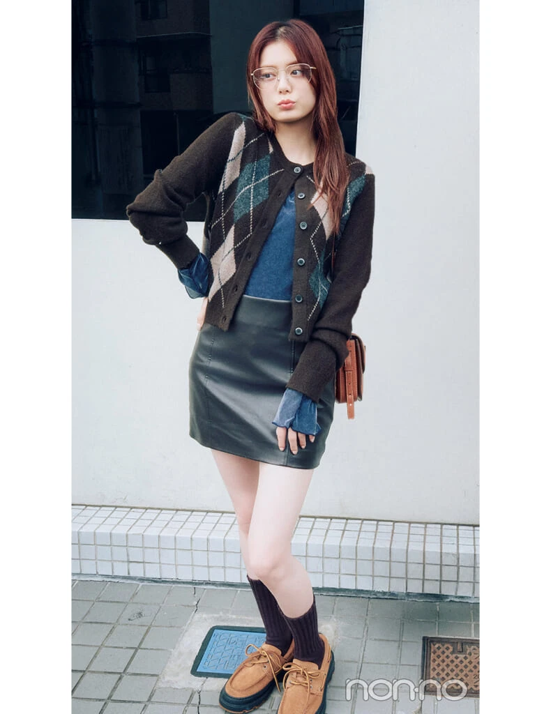 【non-no web】紺野彩夏が着こなす大学生の毎日コーデ