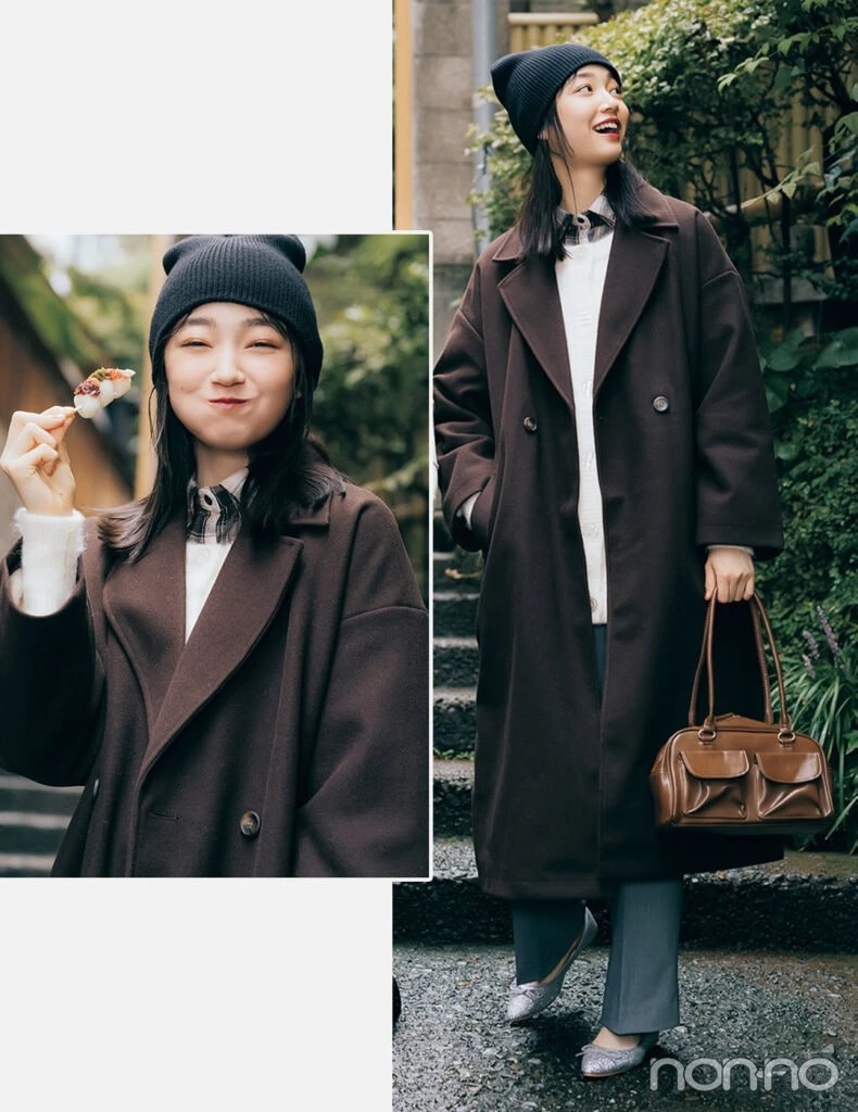 【non-no web】小宮山莉渚が着こなす大学生の毎日コーデ
