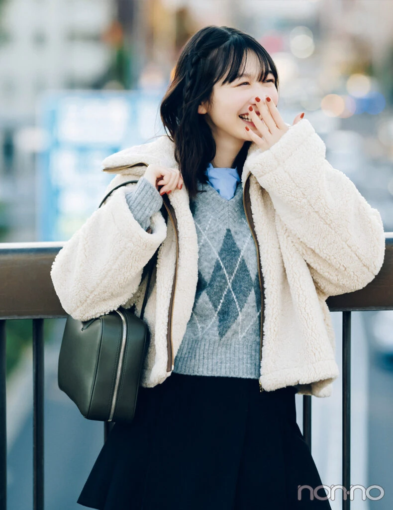 【non-no web】岡本夏美が着こなす大学生の毎日コーデ