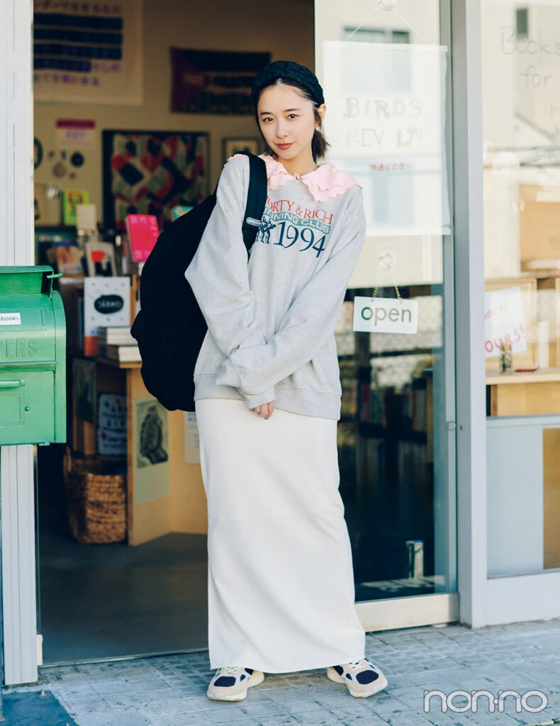 【non-no web】堀田真由が着こなす大学生の毎日コーデ