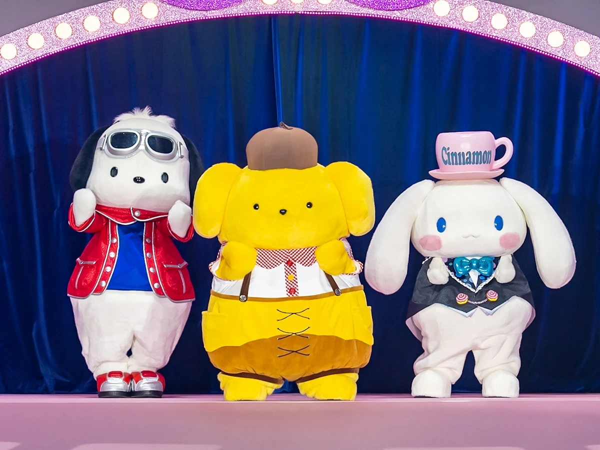 2026年サンリオキャラクター大賞3位のポチャッコと2位のシナモロールと1位のポムポムプリン