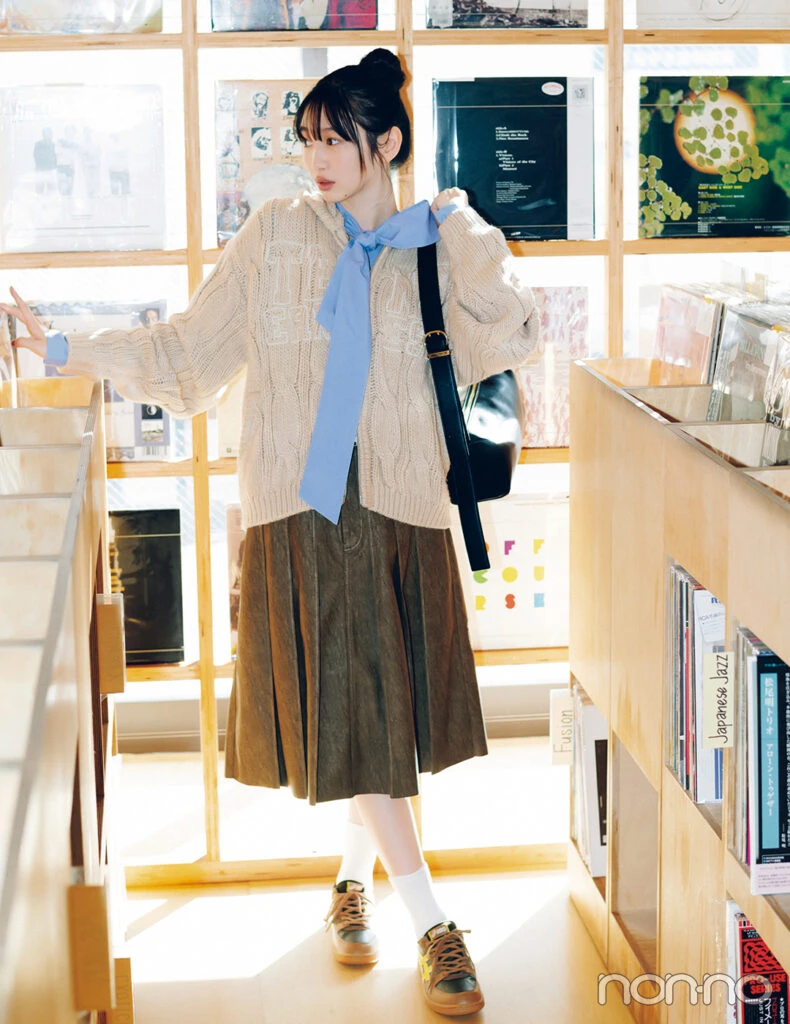 【non-no web】岡本夏美が着こなす大学生の毎日コーデ