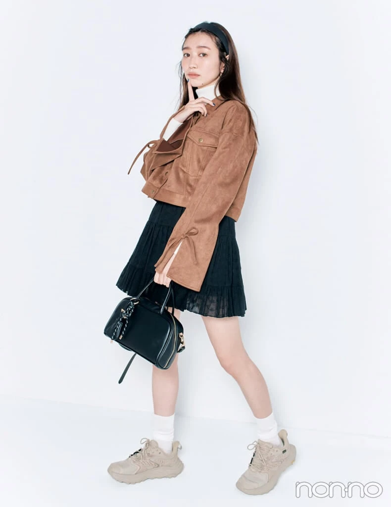 【non-no web】岡本夏美が着こなす大学生の毎日コーデ