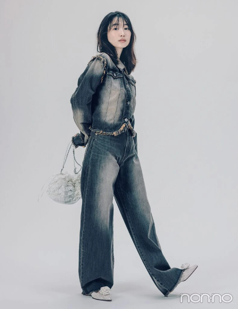 【non-no web】岡本夏美が着こなす大学生の毎日コーデ