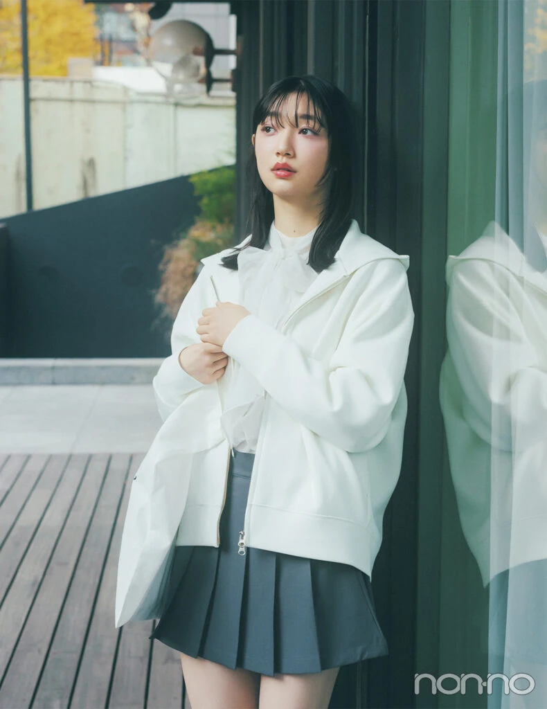 【non-no web】小宮山莉渚が着こなす大学生の毎日コーデ