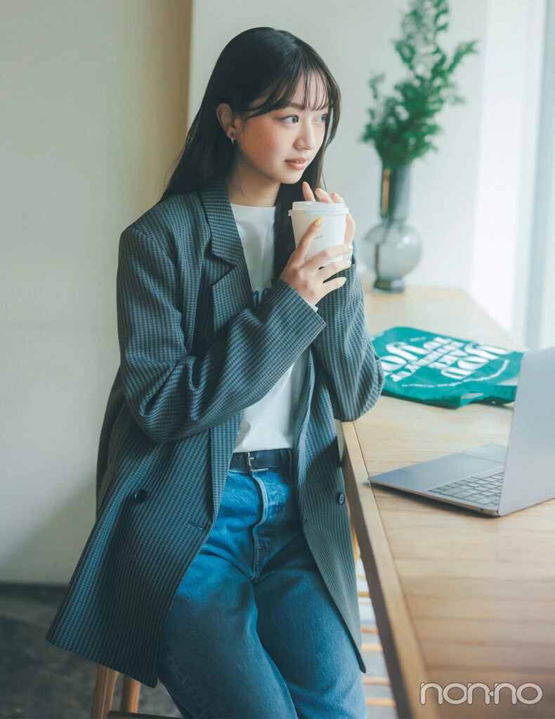 【non-no web】佐藤和奏が着こなす大学生の毎日コーデ
