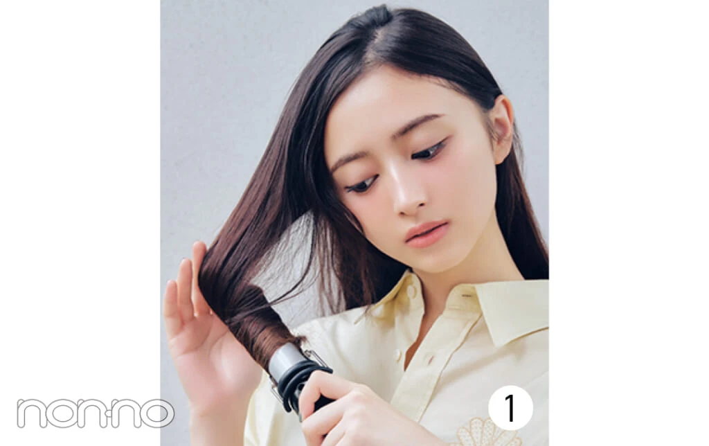 井上和とキャップとヘアアレンジプロセスカット1−4