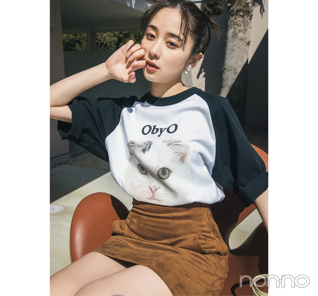 猫Tシャツを着た堀田真由4