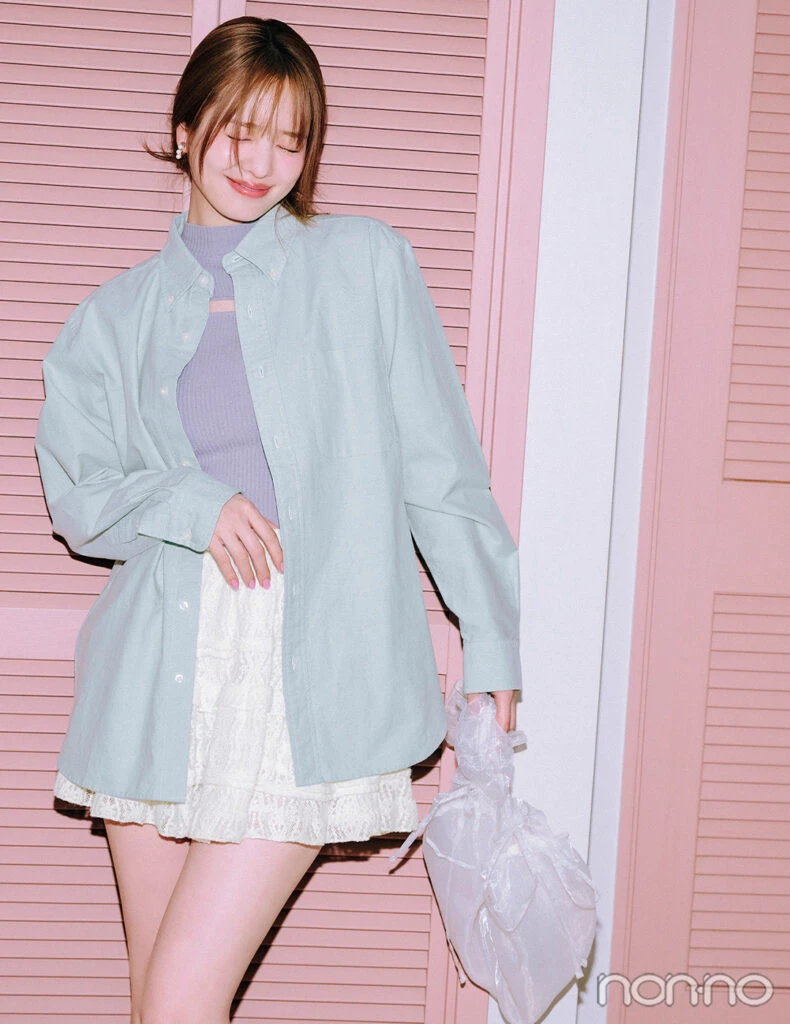 【non-no web】横田真悠が着こなす大学生の毎日コーデ