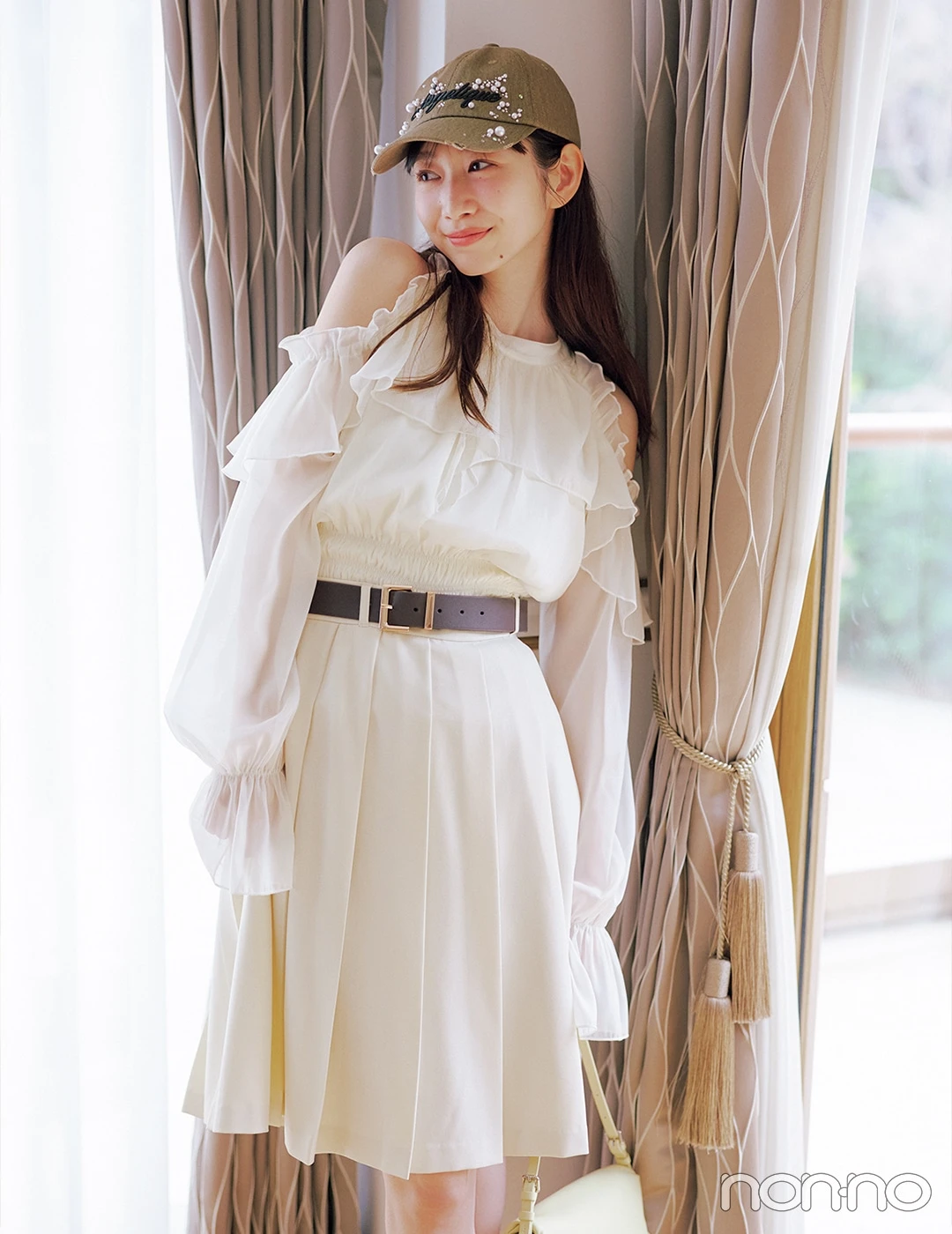 【non-no web】岡本夏美が着こなす大学生の毎日コーデ