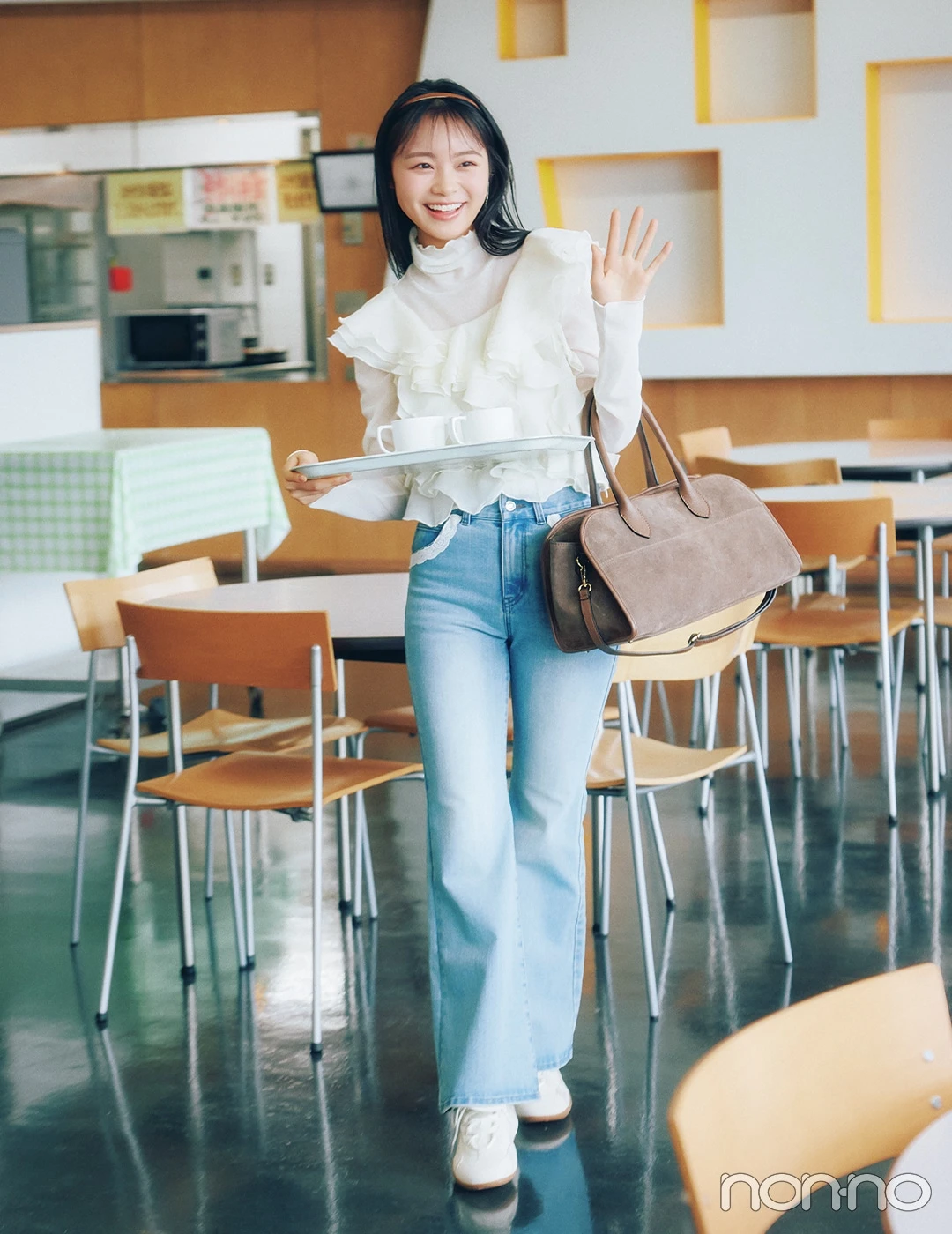 【non-no web】林芽亜里が着こなす大学生の毎日コーデ