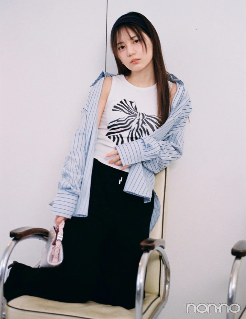 【non-no web】小坂菜緒が着こなす大学生の毎日コーデ