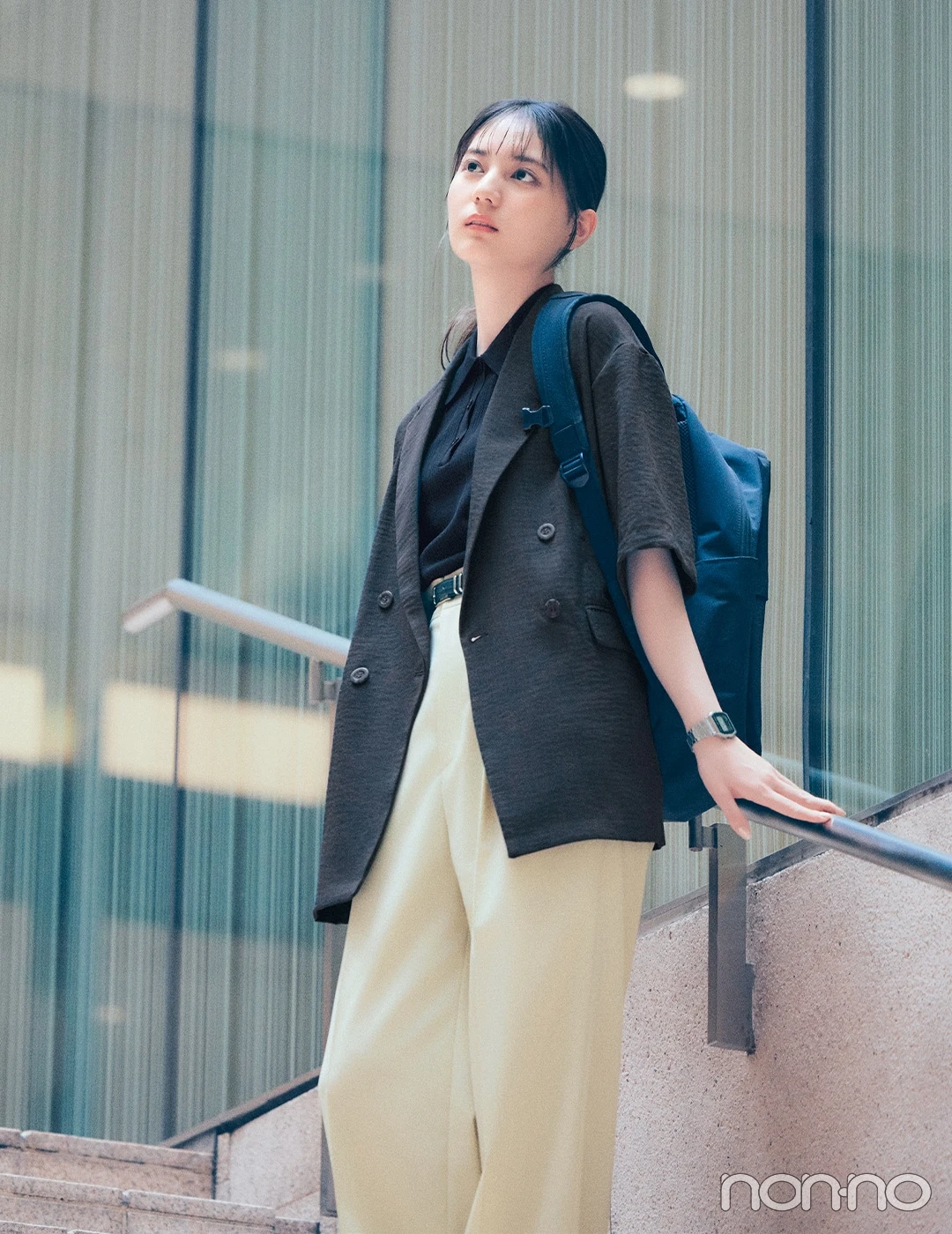 【non-no web】小坂菜緒が着こなす大学生の毎日コーデ
