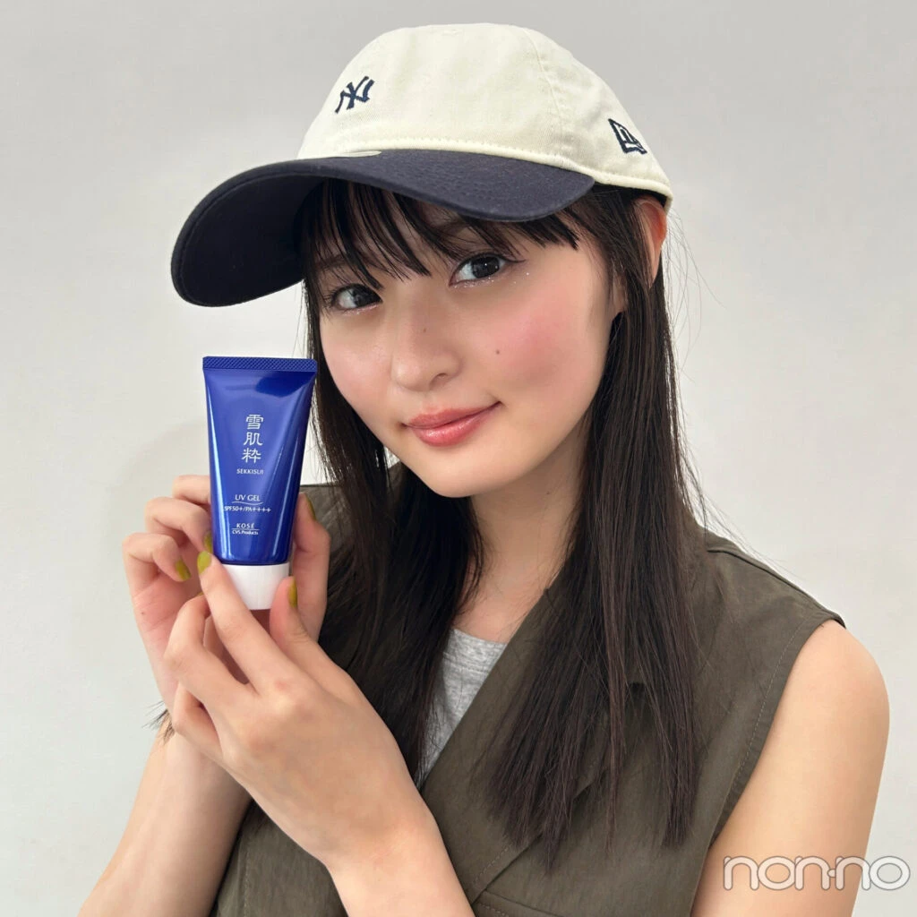 遠藤さくらと雪肌精 スキンケア　ＵＶ　エッセンス　ジェル