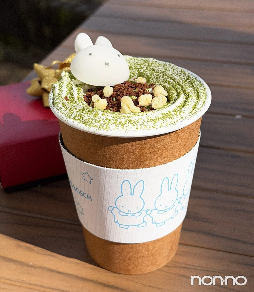 ミッフィーのそのぎ抹茶ラテ/¥800
