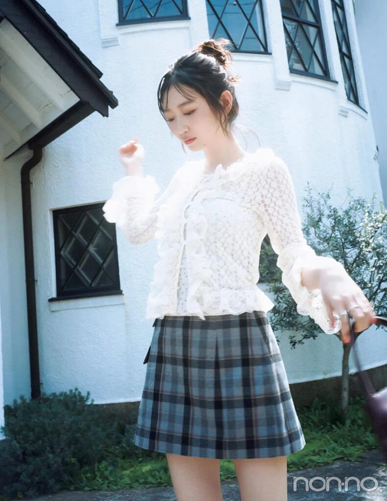 【non-no web】岡本夏美が着こなす大学生の毎日コーデ