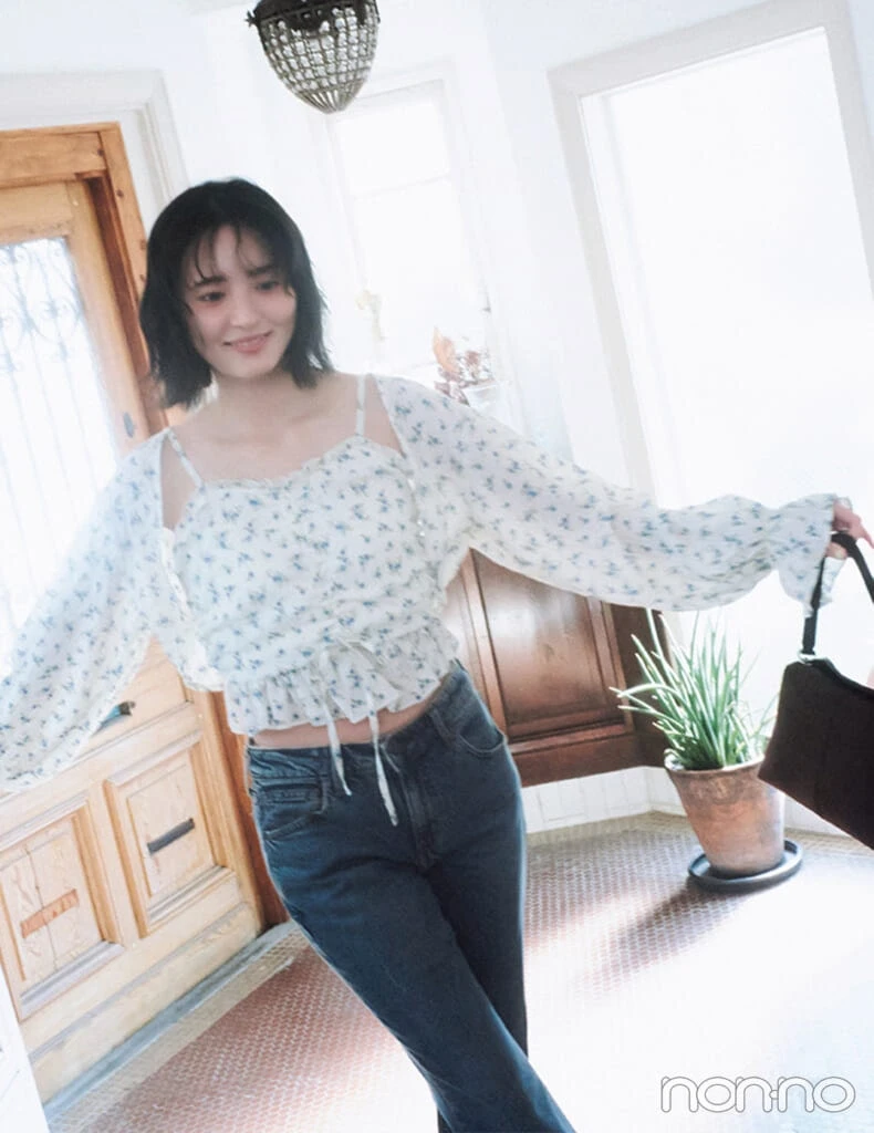 【non-no web】遠藤さくらが着こなす大学生の毎日コーデ