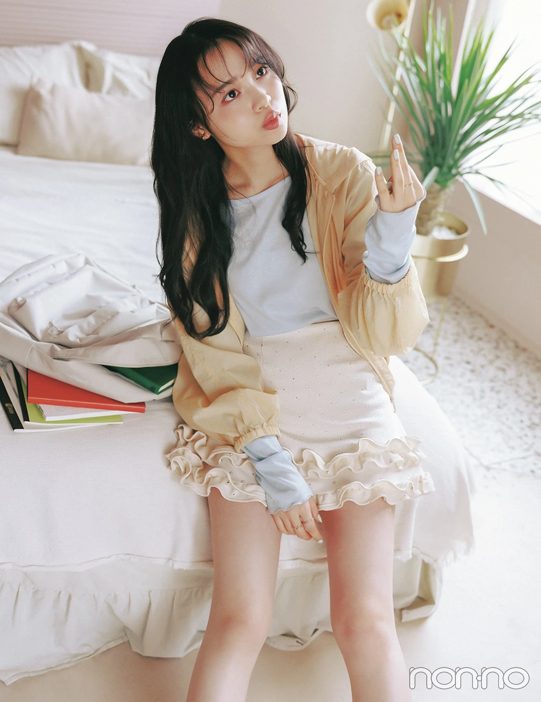 【non-no web】林芽亜里が着こなす大学生の毎日コーデ