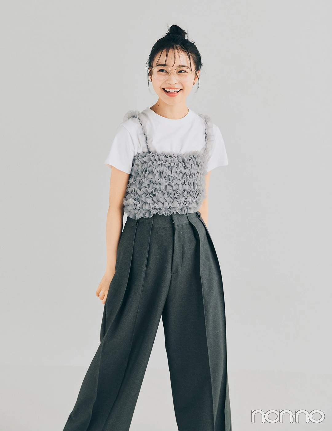【non-no web】林芽亜里が着こなす大学生の毎日コーデ