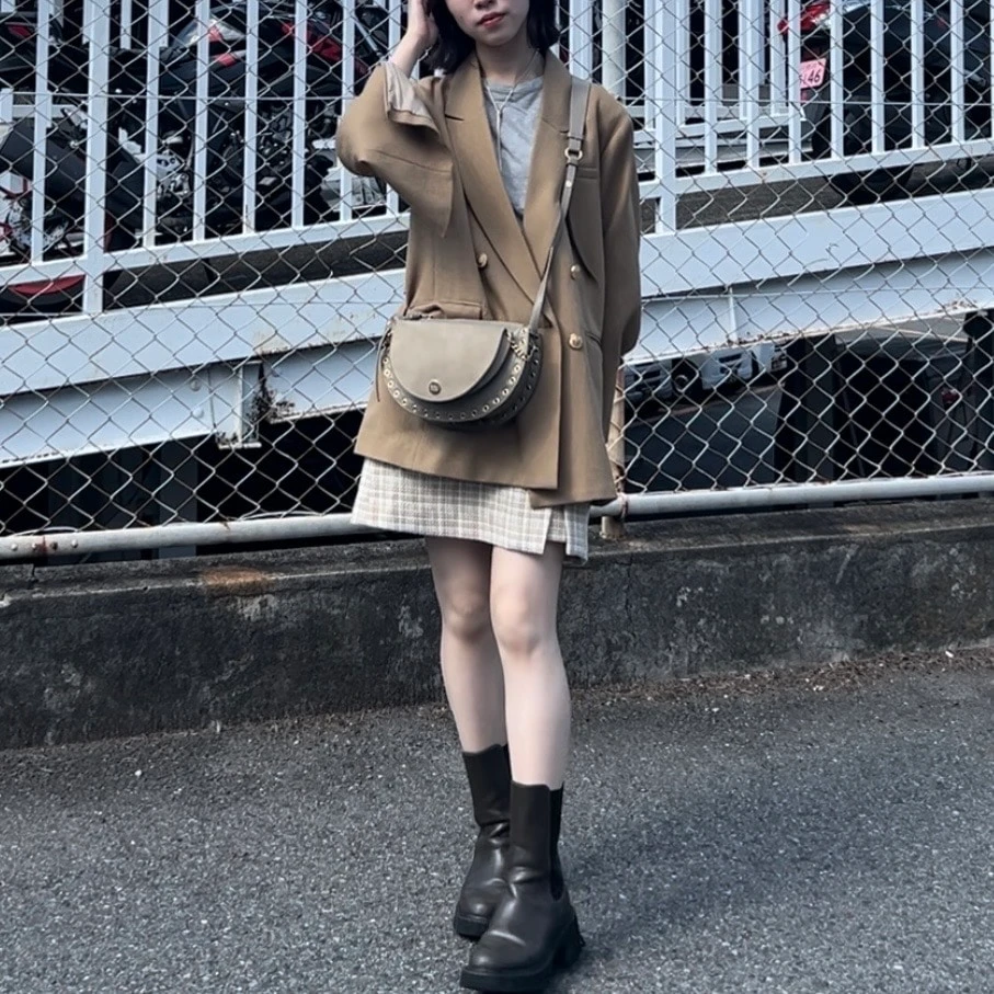 最高気温20~25℃の秋コーデ ツイードジャケット