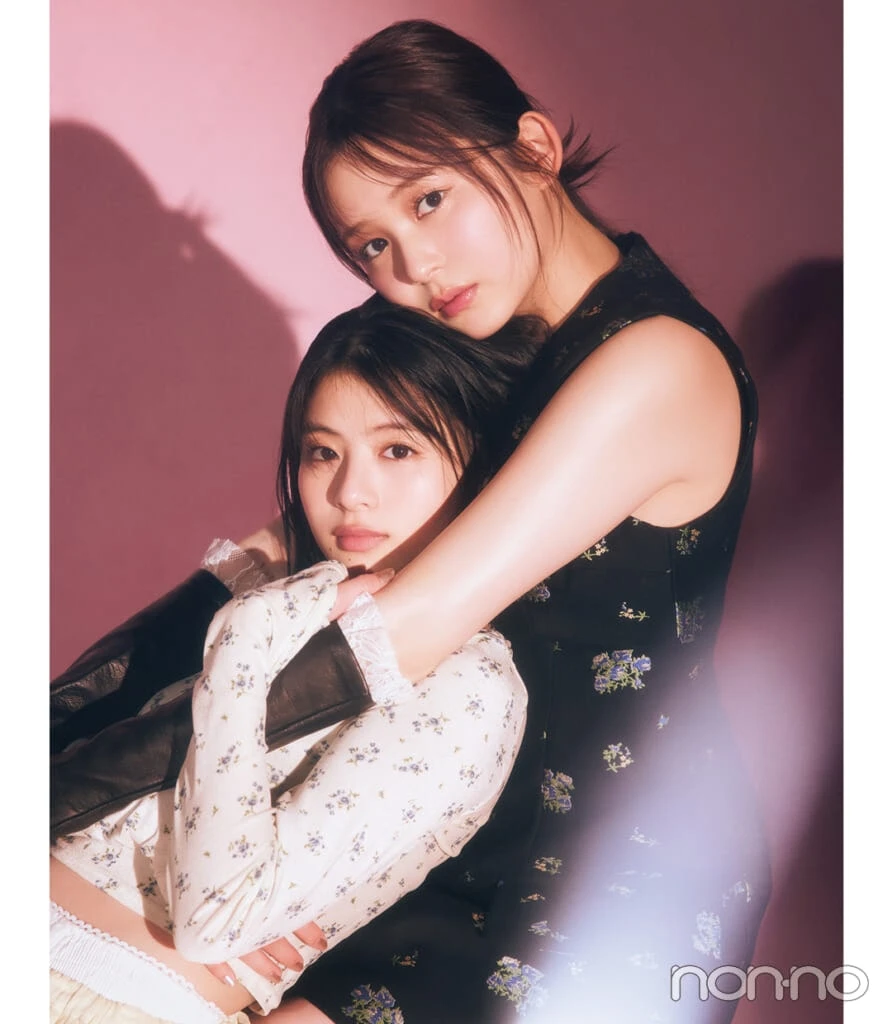 出口夏希と久間田琳加のnon-no55周年モデルカット