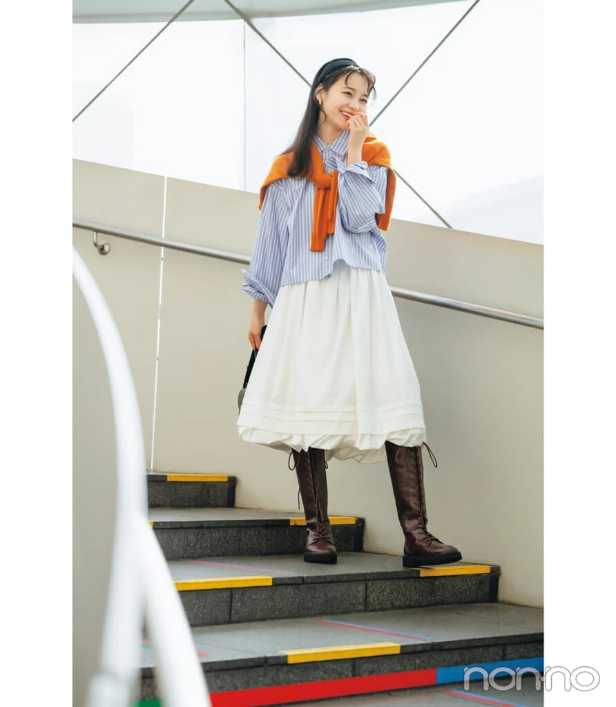 林芽亜里の「藤本壮介の建築:原初・未来・森」に行く時の美術館コーデ2