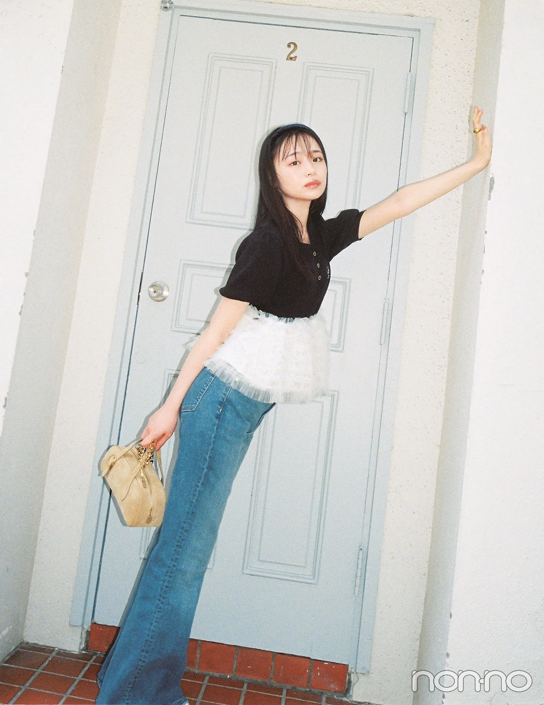 【non-no web】林芽亜里が着こなす大学生の毎日コーデ