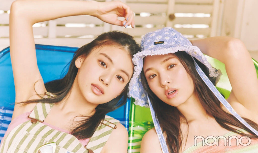 横田真悠と出口夏希のCheerful Summerモデルカット1-1