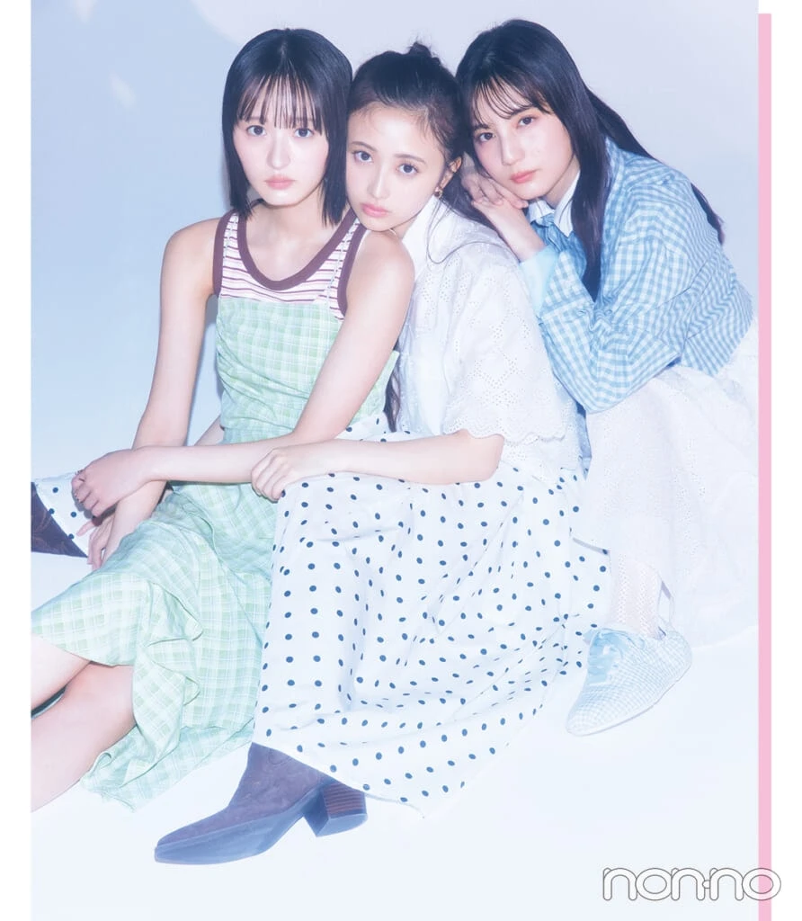 遠藤さくら×井上和×小坂菜緒のnon-no55周年モデルカット