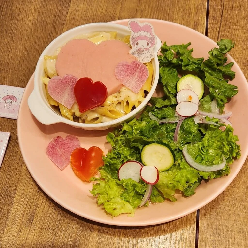 マイメロカフェ グラタン ハート カフェメニュー