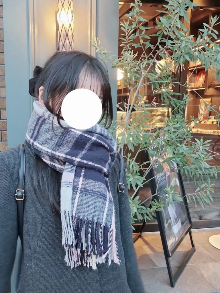 ワンループ巻き マフラーの巻き方 初心者