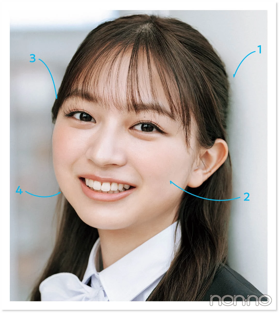 大学入学式のお手本メイクの女性