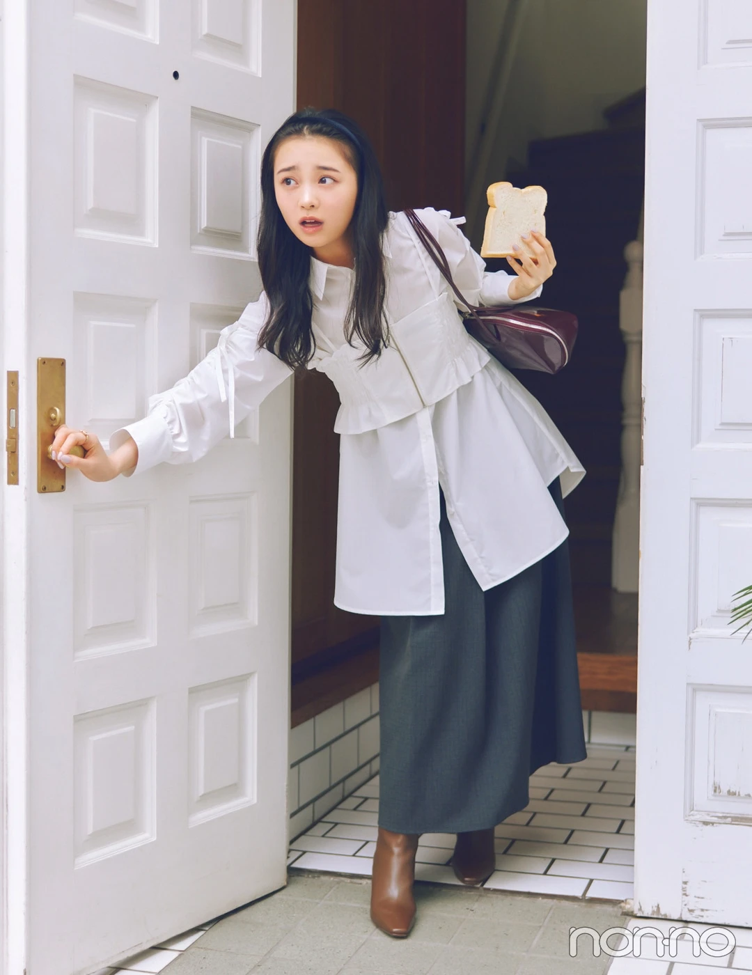 【non-no web】林芽亜里が着こなす大学生の毎日コーデ