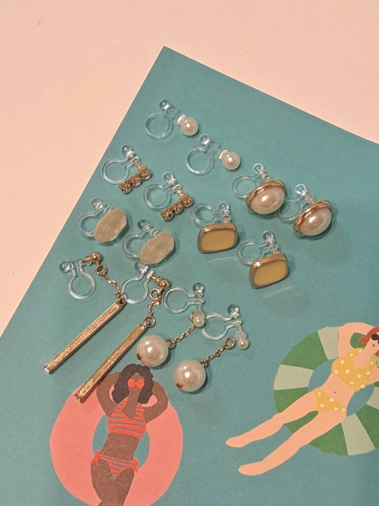 プチプラアクセサリー 樹脂イヤリング グローバルワーク