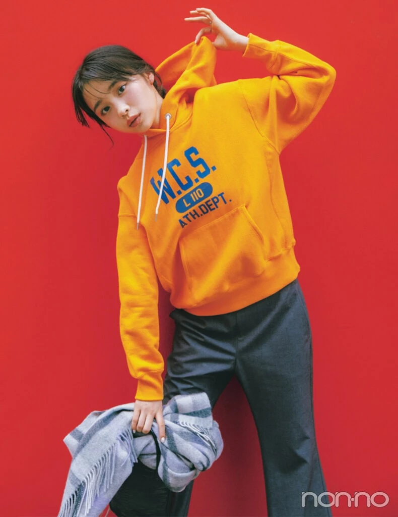 【non-no web】林芽亜里が着こなす大学生の毎日コーデ