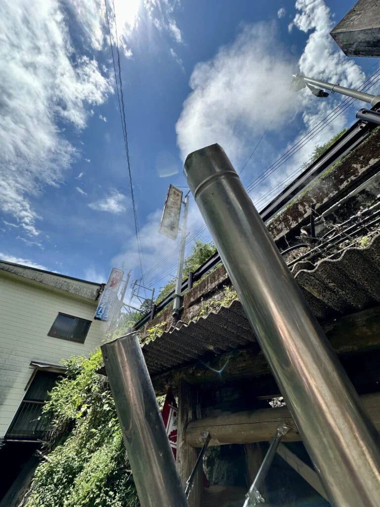 熊本県小国町 蒸し場 蒸気
