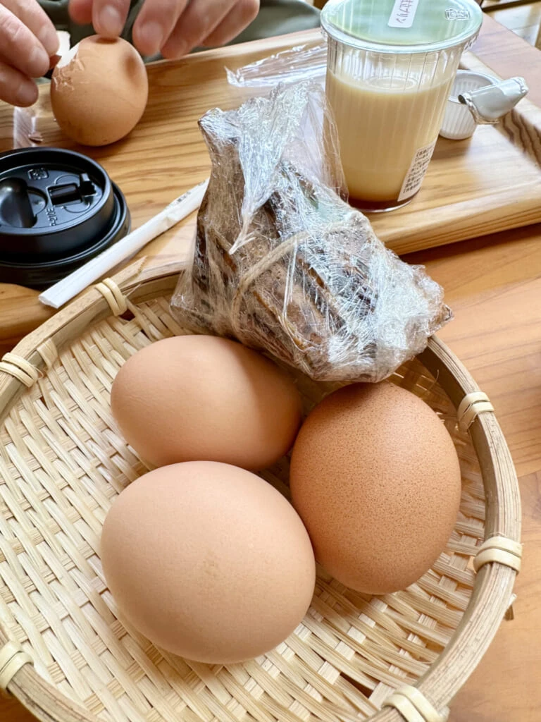 熊本県小国町 ゆで卵