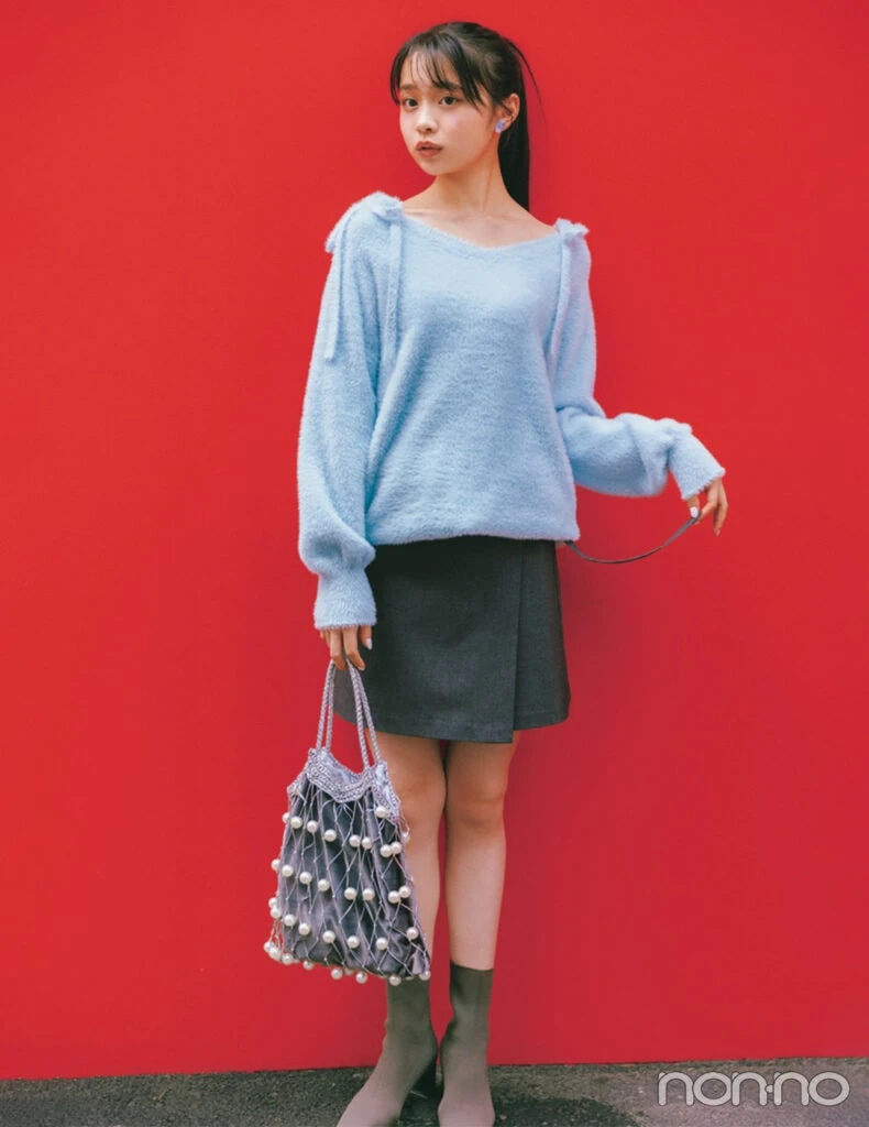 【non-no web】林芽亜里が着こなす大学生の毎日コーデ