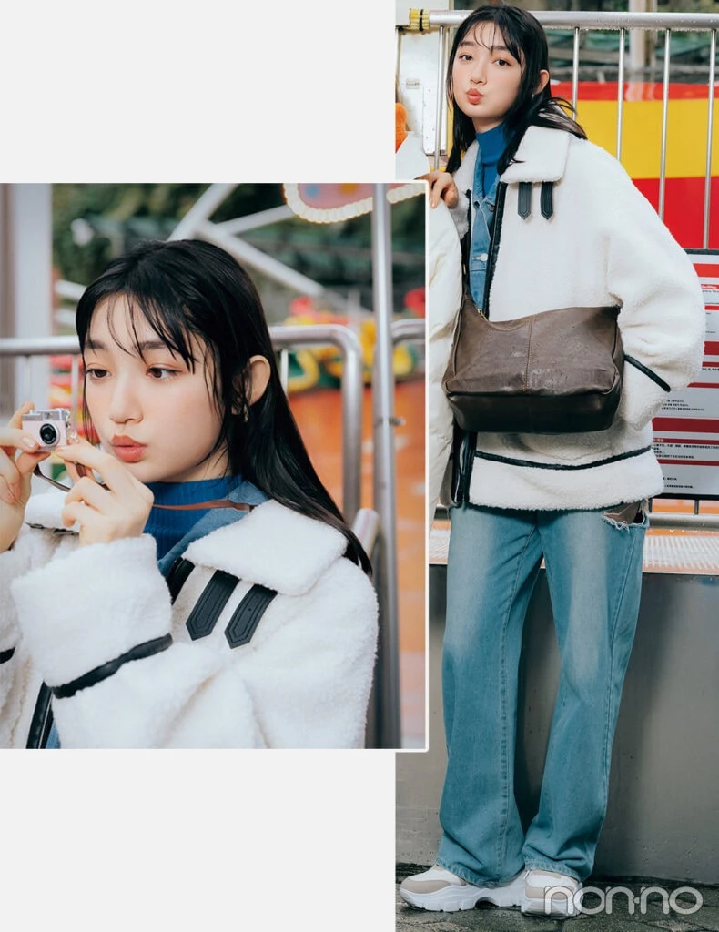 【non-no web】小宮山莉渚が着こなす大学生の毎日コーデ