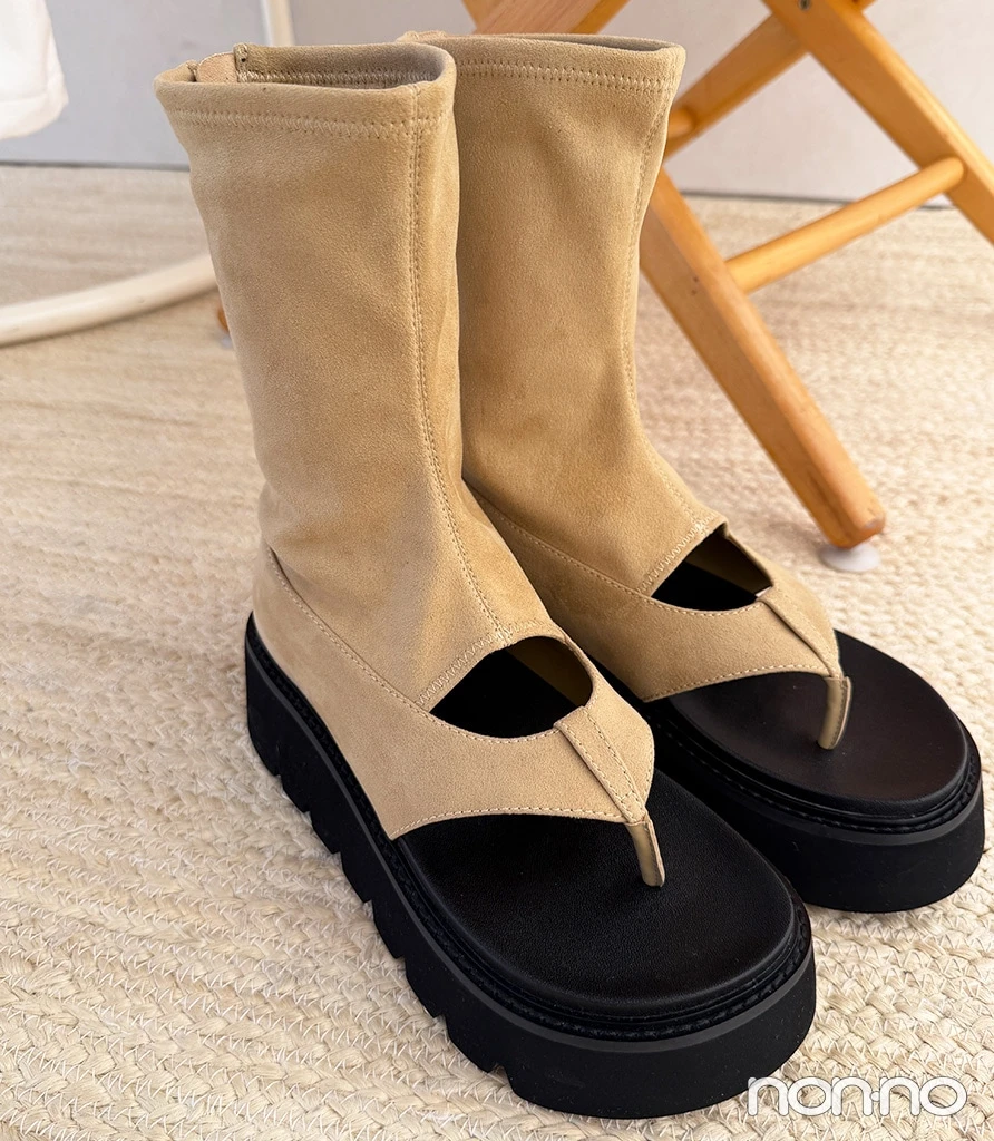 Laine レイン プラットフォーム ブーツサンダル (サンド)¥12900
