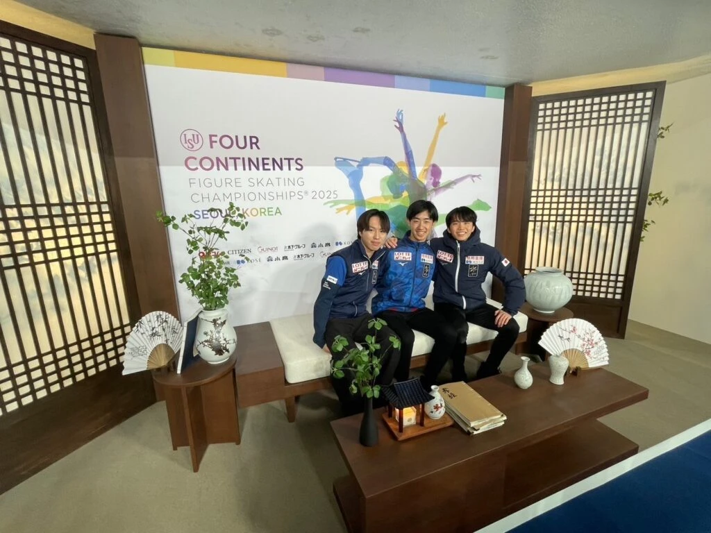 四大陸選手権キスクラでの友野一希さん、三浦佳生さん、壷井達也さん