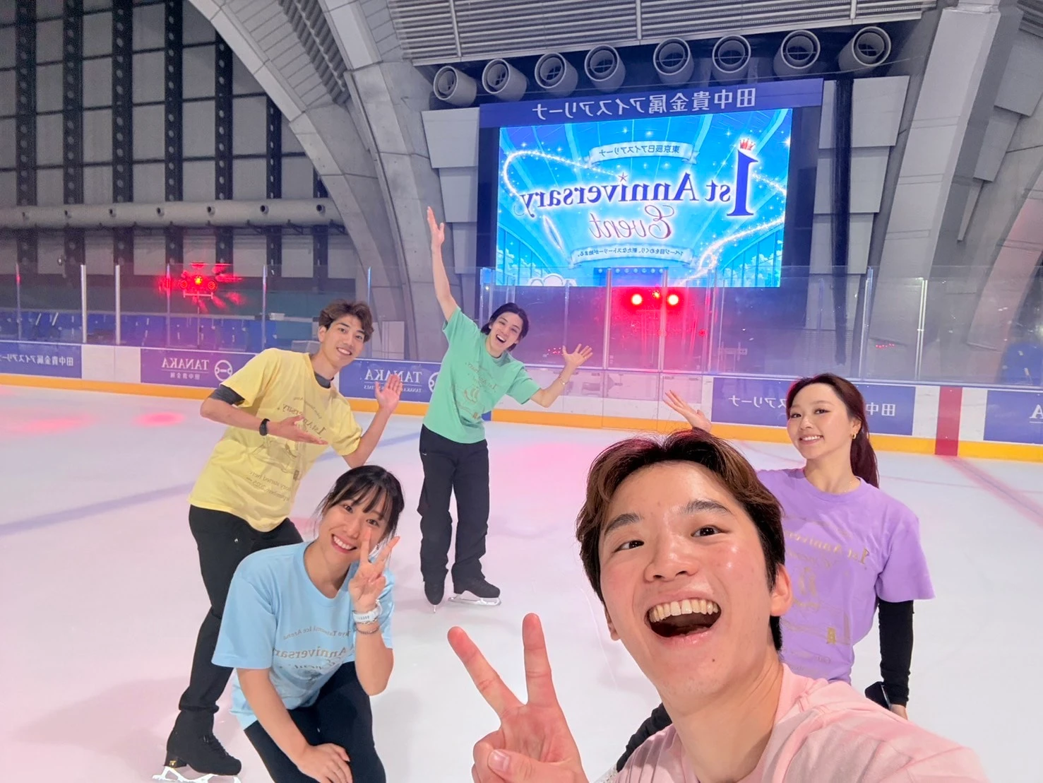 辰巳アイスアリーナ1周年イベントでの友野一希さん、大島光翔さん、三宅星南さん、樋口新葉さん、三原舞依さん
