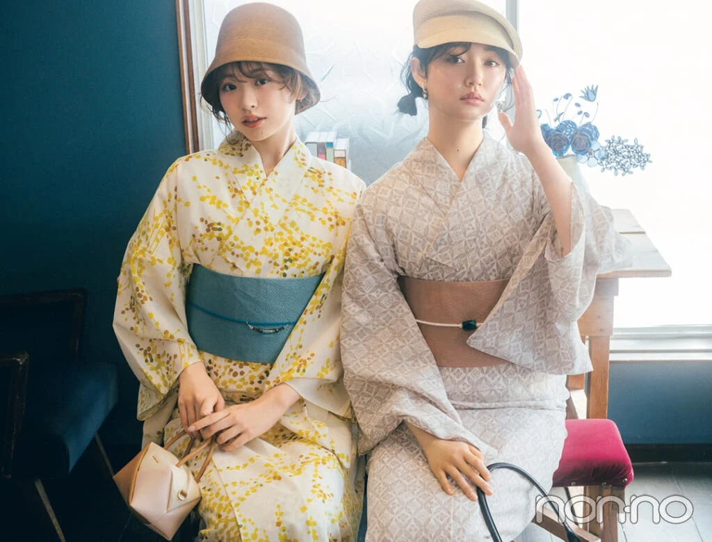 小宮山莉渚と村上なずなの下町散策女子会の浴衣コーデのポイント
