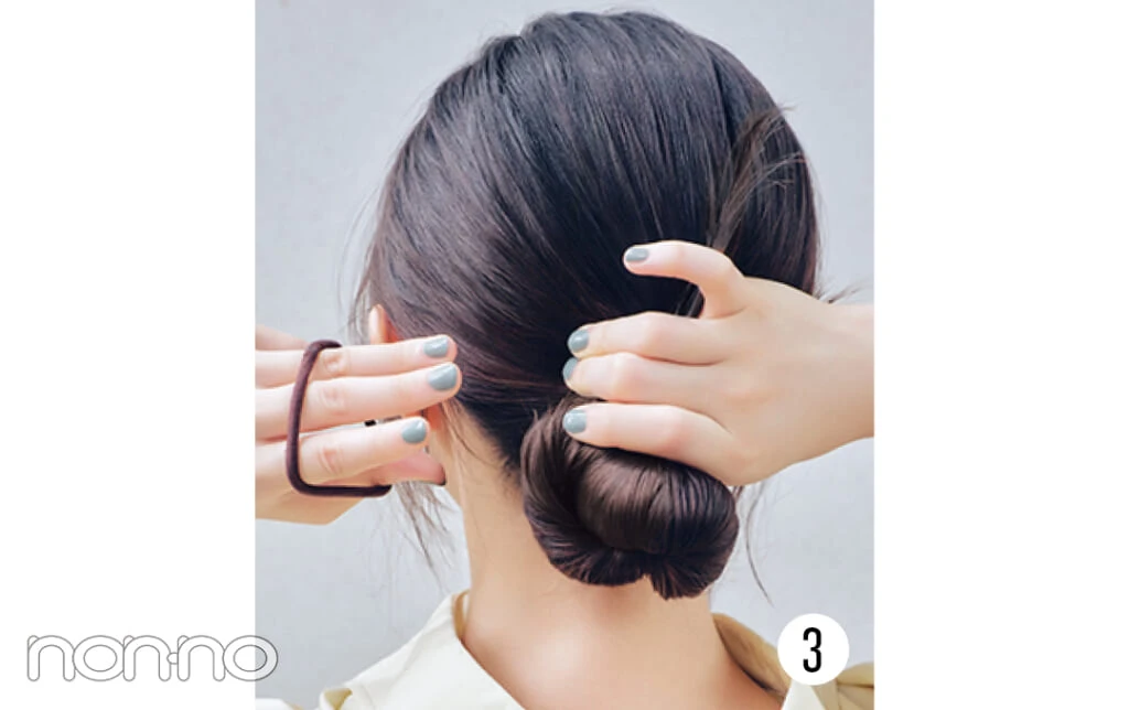井上和とキャップとヘアアレンジプロセスカット1−6