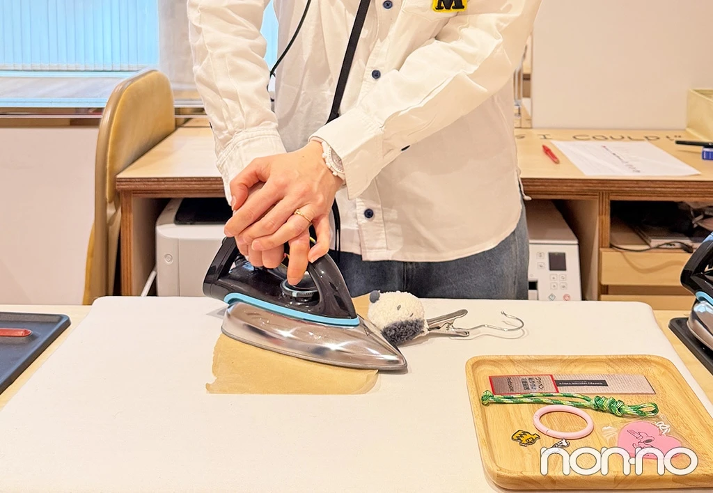 マスコットタグのアイコンがけ