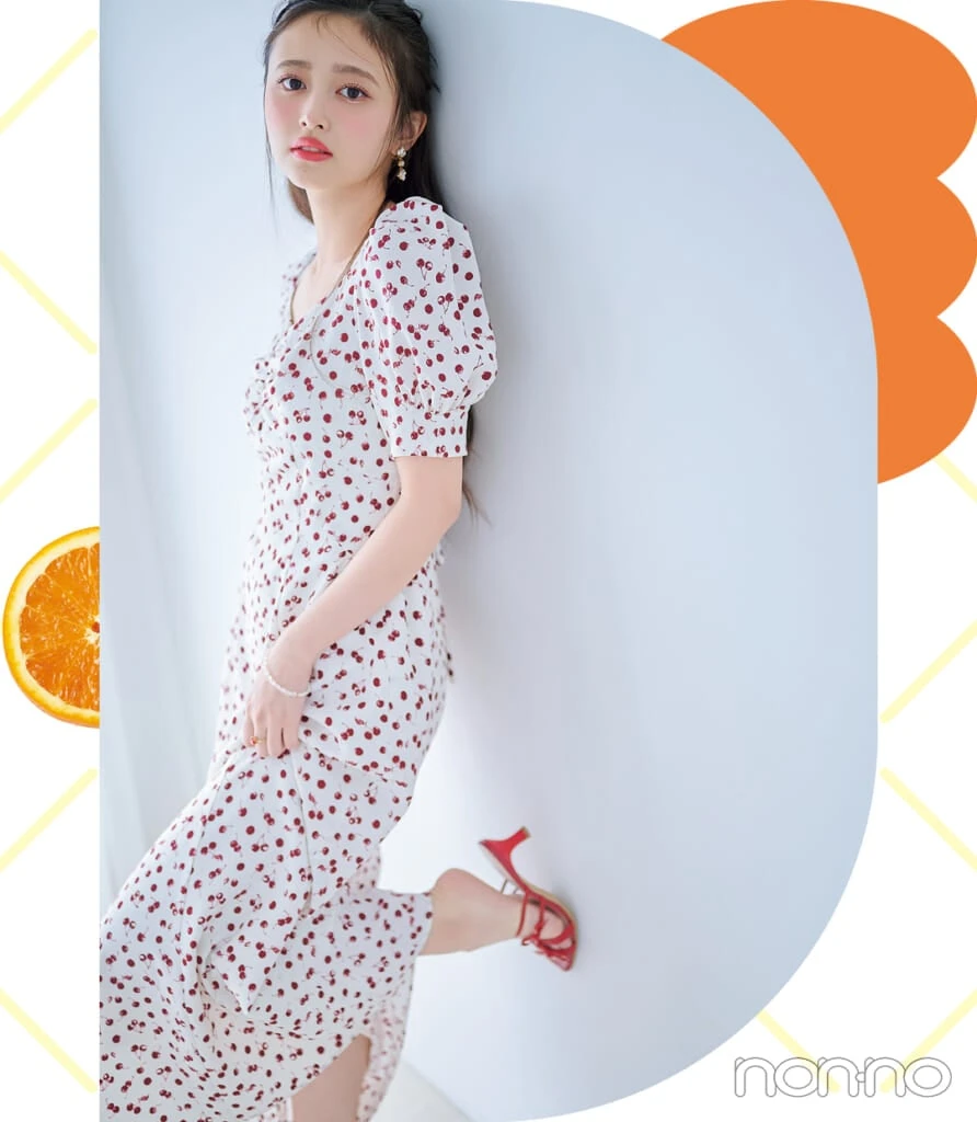 ぶどうピアスとチェリーのネックレス