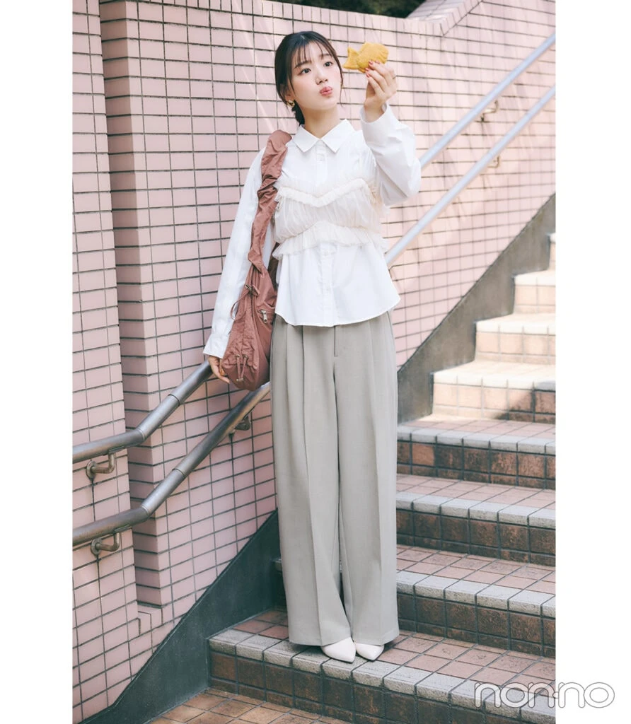 佐々木美玲のみーぱんのもぐもぐ着回しモデルカット3-5